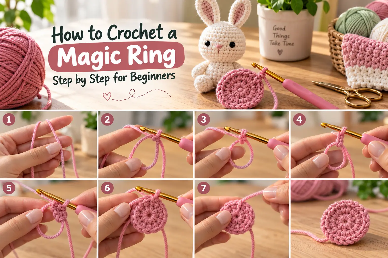 how to crochet a magic ring
