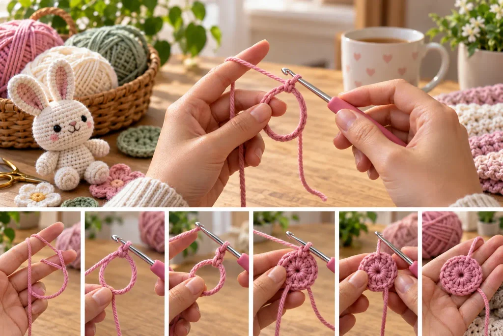 how to crochet a magic ring