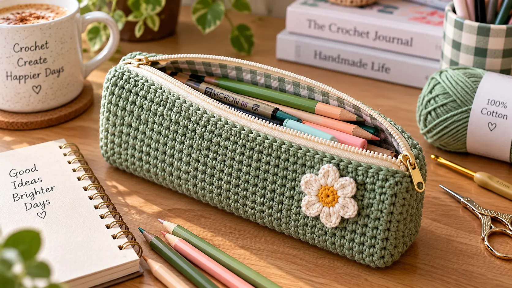 Easy Crochet Pencil Case Pattern for Beginners