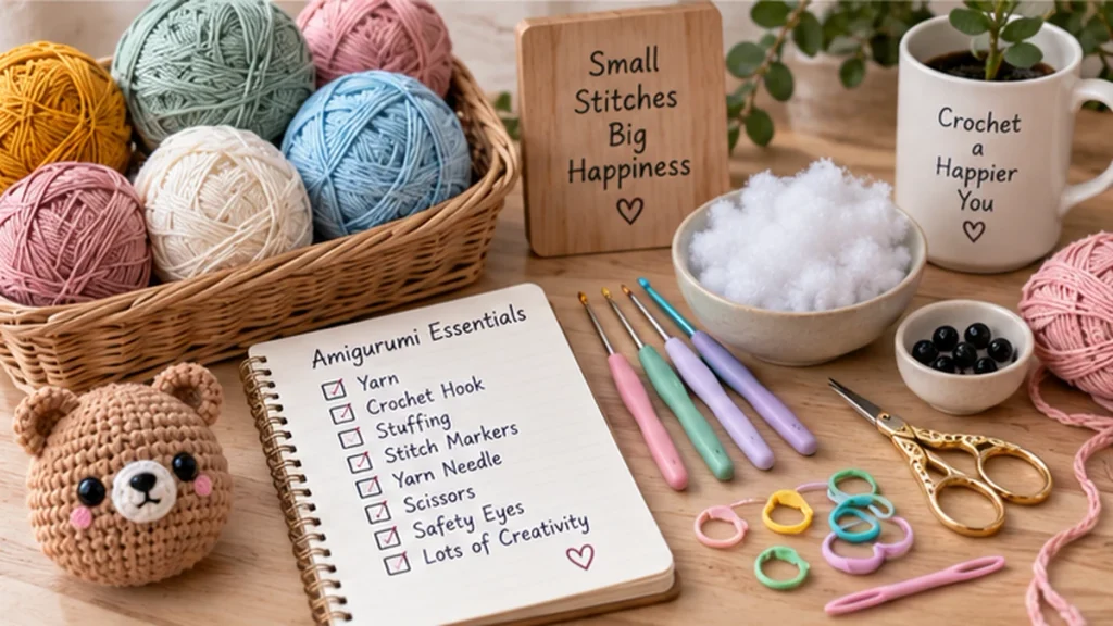 Amigurumi supplies and materials for beginners
