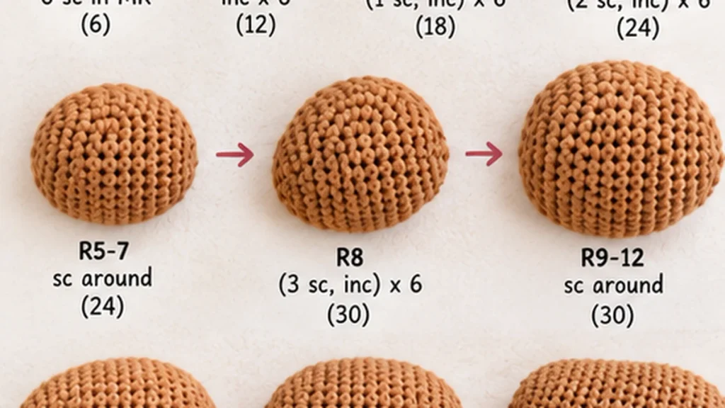 How to crochet capybara amigurumi body and head step by step
