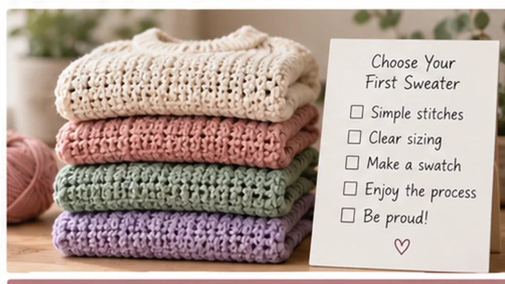 Beginner tips for choosing a crochet sweater pattern