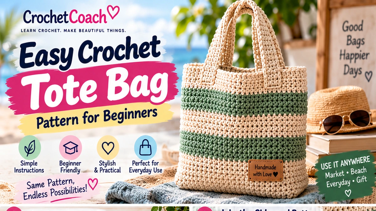 Easy Crochet Tote Bag Pattern for Beginners