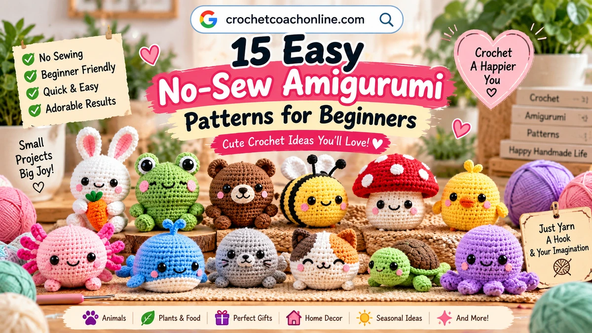 15 easy no-sew amigurumi patterns for beginners